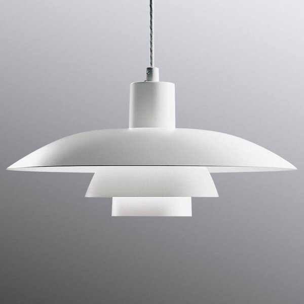 Louis Poulsen PH 4/3 - závěsné světlo, 40 cm, stmívatelný, Bílá / opál, Obývací pokoj / jídelna, Hliník, Design