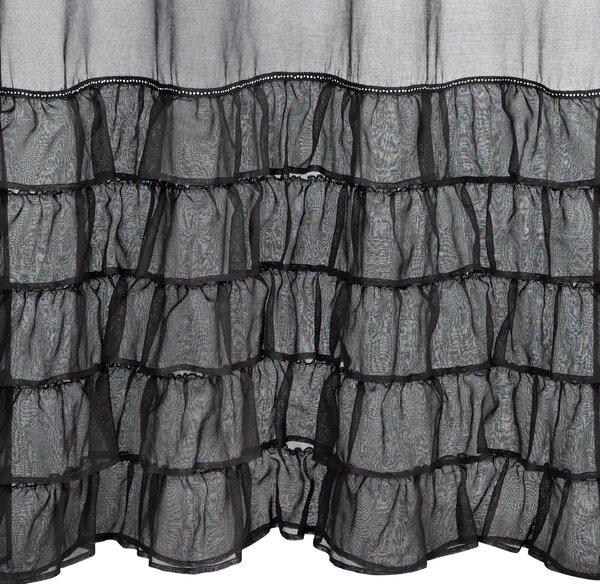 ZÁCLONA NA PÁSCE CARLI 140X250 CM ČERNÁ