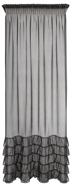 ZÁCLONA NA PÁSCE CARLI 140X250 CM ČERNÁ