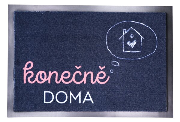 Mercury Flooring, Rohožka Konečně DOMA 40x60 cm, 40x60, modrá