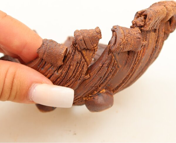 E-bonsai Keramická Skořápka 12 x 8,5 x 5,5 cm hnědá