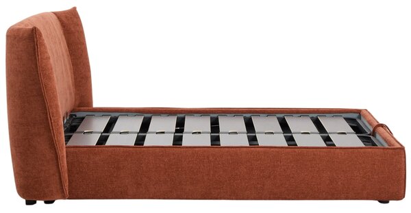 Kave Home Terakotová dvoulůžková postel Arvian 160 x 200 cm s úložným prostorem