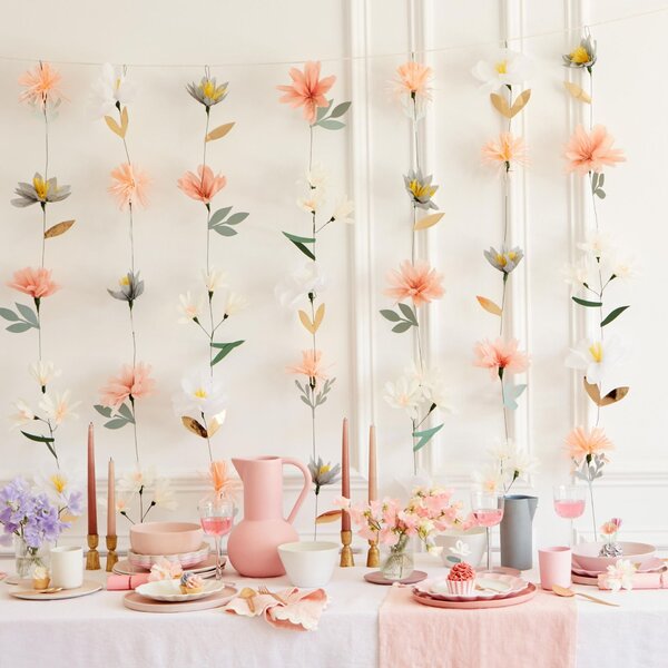 Květinový závěs Pastel Flowers 2 m