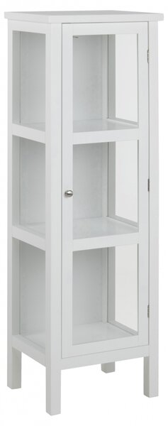 Design Scandinavia Vitrína Eton I, 136,5 cm, bílá bílá