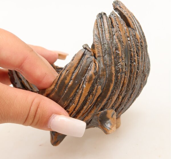 E-bonsai Keramická Skořápka 10 x 8 x 9 cm hnědozelená
