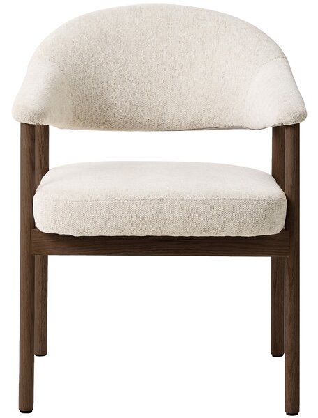 -25 % Dny MOMENTI– Unique Furniture Krémově bílá jídelní židle Elk s tmavou dubovou podnoží