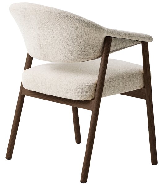 -25 % Dny MOMENTI– Unique Furniture Krémově bílá jídelní židle Elk s tmavou dubovou podnoží