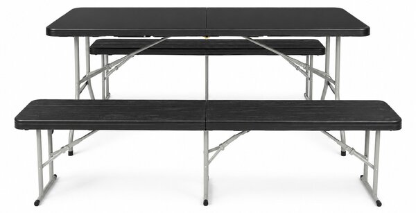 Aga Plastový skládací pivní set Černý