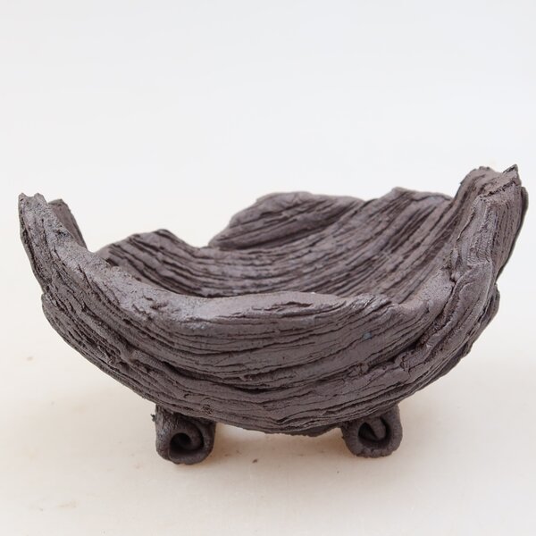 E-bonsai Keramická Skořápka 11 x 9 x 6,5 cm hnědá