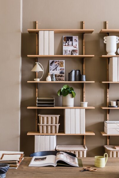 Úložný box s víkem Paper Pulp Small – set 2 ks