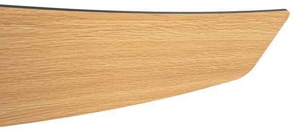 Chytrý stropní ventilátor černý s dřevěným potiskem 132 cm vč. LED stmívatelné s dálkovým ovládáním - Cool