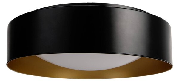 MEGAMAN LED stropní svítidlo Renzo XChange, černá/zlatá, IP44, Černá, Koupelna, Plast, Moderní