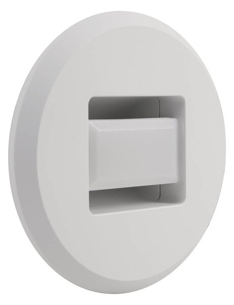 MEGAMAN LED podhledové svítidlo Tina, bílé, Ø 9 cm, otočné, Bílá / opál, Obývací pokoj / jídelna, Plast, Moderní