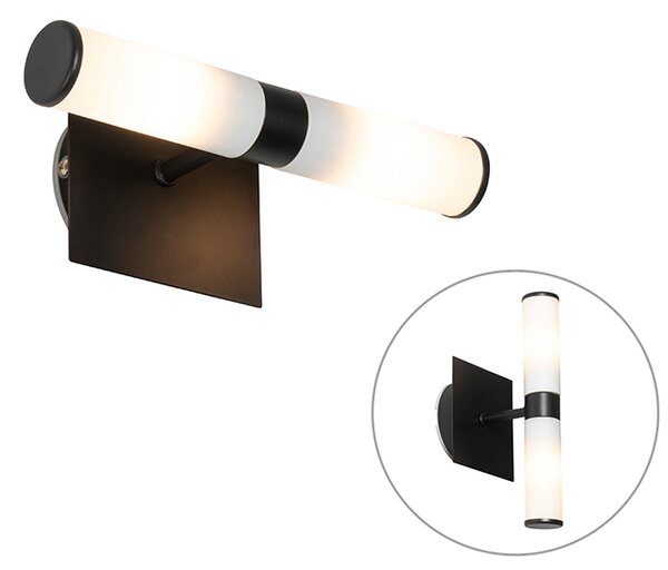 Moderní nástěnné svítidlo do koupelny černé IP44 2-světlo - Bath