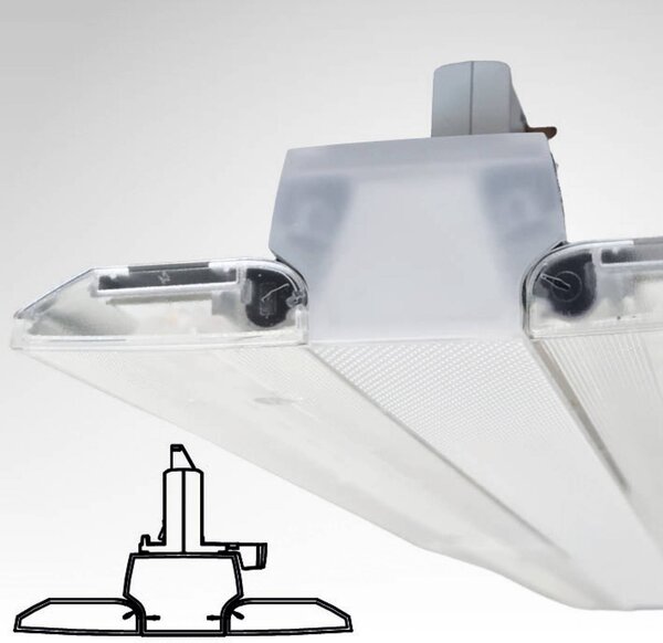 MEGAMAN LED třífázová lištová lampa Xavier 3000 K bílá 60 cm, Bílá / opál, Pracovna / kancelář, Plast
