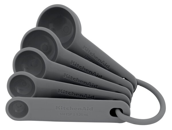 Sada odměrných lžic KitchenAid 5 ks, šedé KQG057OHCGG