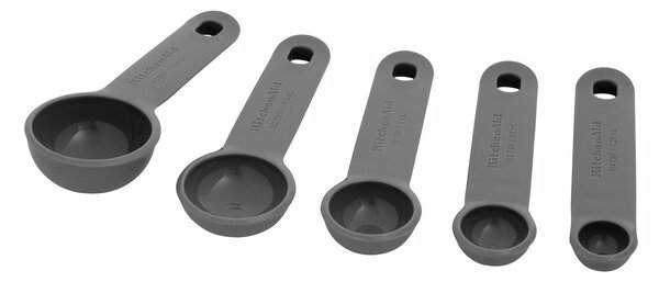 Sada odměrných lžic KitchenAid 5 ks, šedé KQG057OHCGG