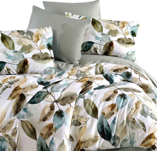 SATÉNOVÉ POVLEČENÍ LUXURY SOPRON 200X220 CM, 2KS 70X80 CM LISTY