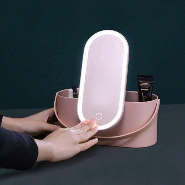 Kosmetický kufřík s LED zrcátkem