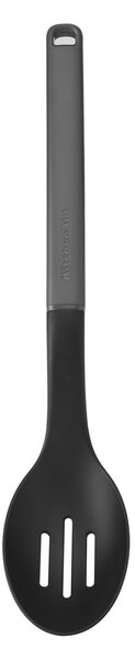 Lžíce na vaření KitchenAid Classic Collection 34 cm děrovaná šedá KHA004OHCHGG