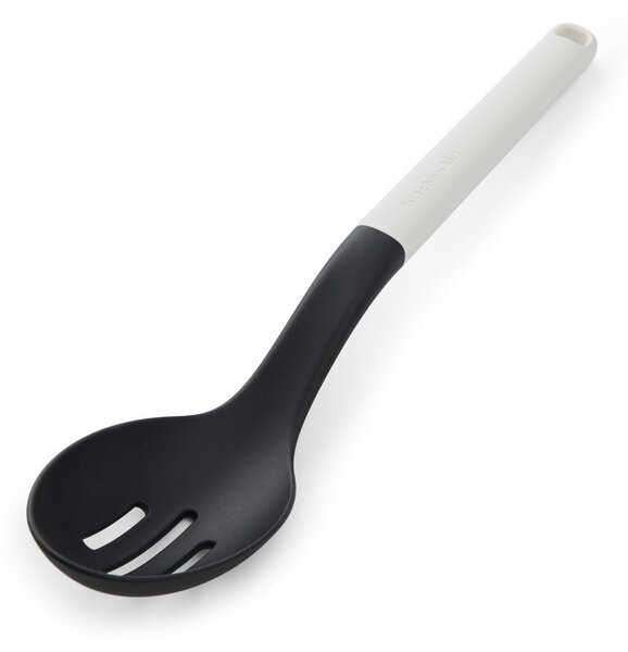 Lžíce na vaření KitchenAid Classic Collection 34 cm děrovaná bílá KHA004OHPNG