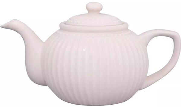 Porcelánová konvička na čaj růžová s patinou