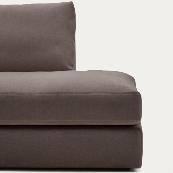 Kave Home Tmavě hnědá modulární rohová pohovka Alea 340 cm, levá