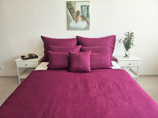 Nelly LEN Super soft - fuchsiový povlak na přikrývku Rozměr: 100/135 CM