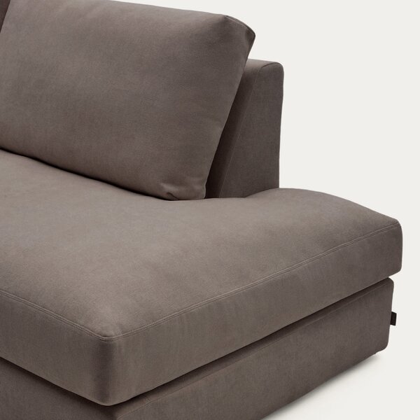 Kave Home Tmavě hnědá modulární rohová pohovka Alea 340 cm, levá