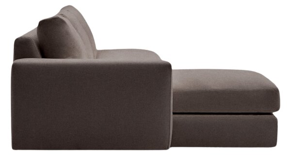 Kave Home Tmavě hnědá modulární rohová pohovka Alea 340 cm, levá