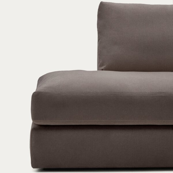 Kave Home Tmavě hnědá modulární rohová pohovka Alea 340 cm, pravá