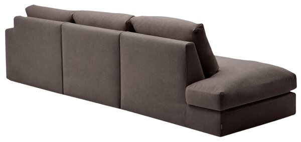 Kave Home Tmavě hnědá modulární rohová pohovka Alea 340 cm, pravá