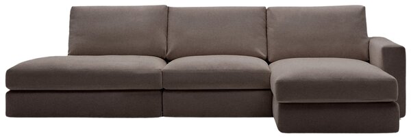 Kave Home Tmavě hnědá modulární rohová pohovka Alea 340 cm, pravá