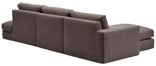 Kave Home Tmavě hnědá modulární rohová pohovka Alea 340 cm, levá