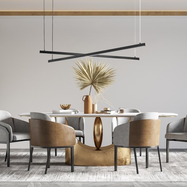 Argon 8838 - LED Lustr na lanku MIAMI LED/74W/230V 3000K černá