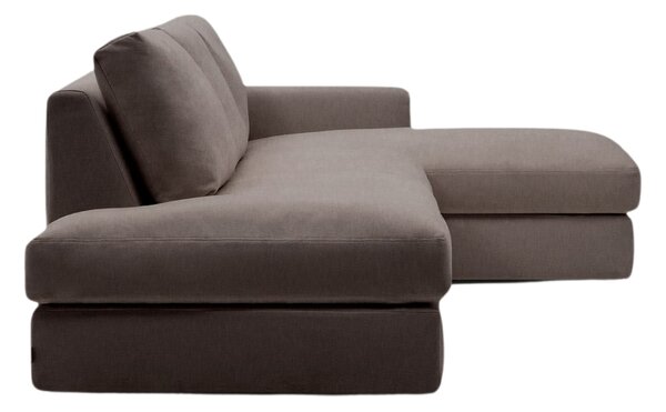 Kave Home Tmavě hnědá modulární rohová pohovka Alea 340 cm, pravá