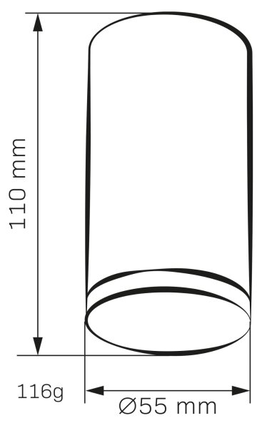 Koupelnové bodové svítidlo TURYN 1xGU10/10W/230V IP44 bílá