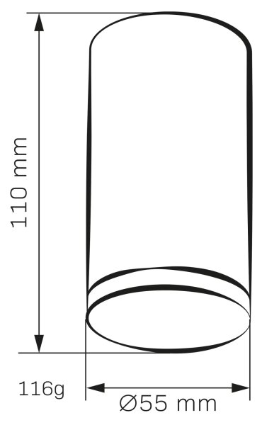 Koupelnové bodové svítidlo TURYN 1xGU10/10W/230V IP44 černá