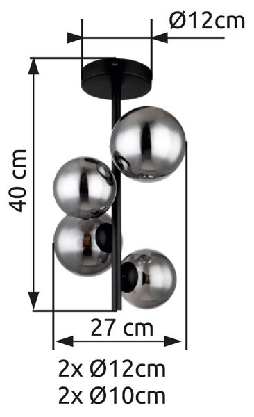 Globo GLB56133-4D přisazené stropní svítidlo RIHA G9