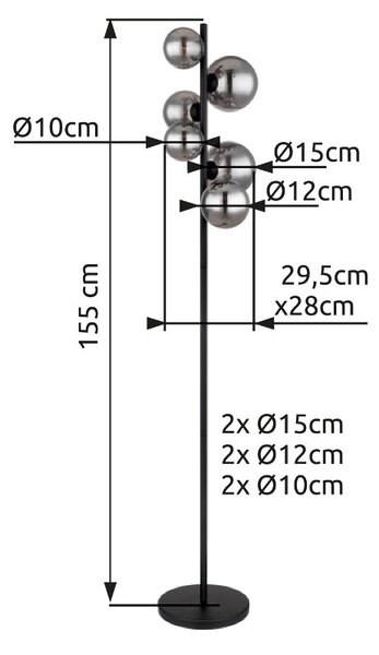 Globo GLB56133-6S přisazené stropní svítidlo RIHA G9