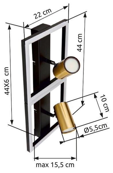 Globo GLB57032-2 LED bodové nástěnné svítidlo MARRIE | 22W integrovaný LED zdroj | 1250lm | 3000K