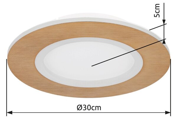 Globo GLB41767R LED přisazené stropní svítidlo CLAY | 24W integrovaný LED zdroj | 1370lm | 2700-6500K