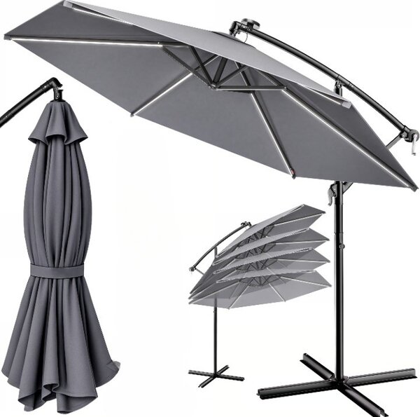 Deuba LED slunečník Mali Ø350 cm - antracit