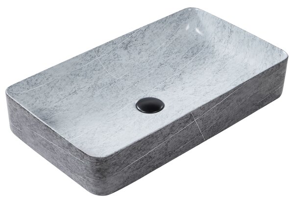 Umyvadlo na desku ARTAJ 61 x 35 cm Keramika Šedý betonový efekt