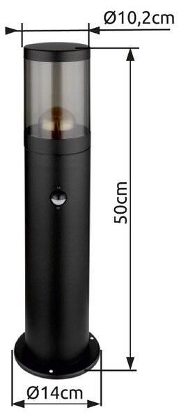 Globo GLB32015BSS zahradní sloupek XELOO E27