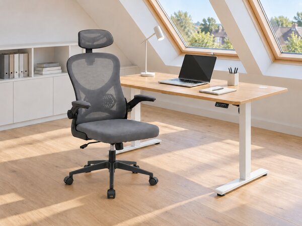 Ergonomická kancelářská židle ALEXANDRE - šedá síťovina