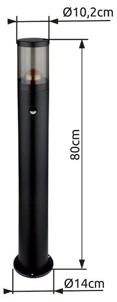 Globo GLB32016BSS zahradní sloupek XELOO E27