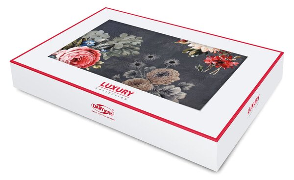 SATÉNOVÉ POVLEČENÍ LUXURY MERISA 200X220 CM, 2KS 70X80 CM KVĚTY