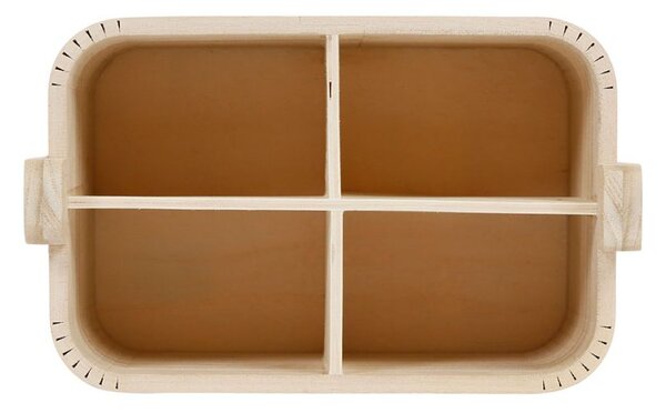 Cote Table Dřevěný box se 4 přihrádkami 19x12x14cm