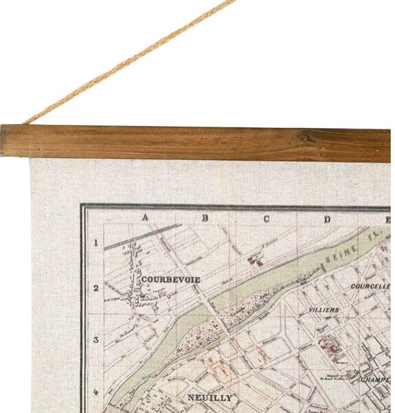 Cote Table Obraz na plátně - mapa Paříže 125x86cm